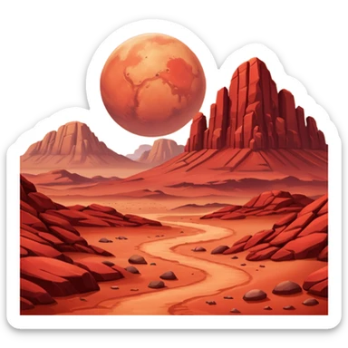 Mars sticker
