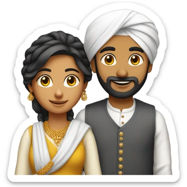 punjabi boy and girl  sticker