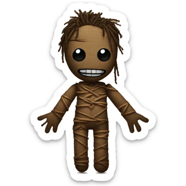 Voodoo doll sticker