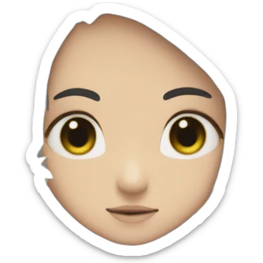 Sunflower with eyes and lips anime  sticker