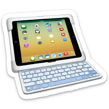 Apple iPad with keyboard sticker