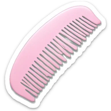 Light pink hair comb sticker