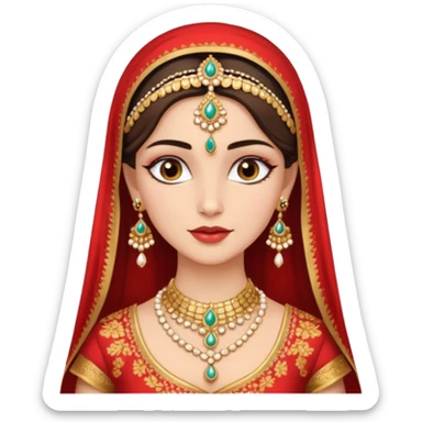 Indian wedding for a white petite lady sticker
