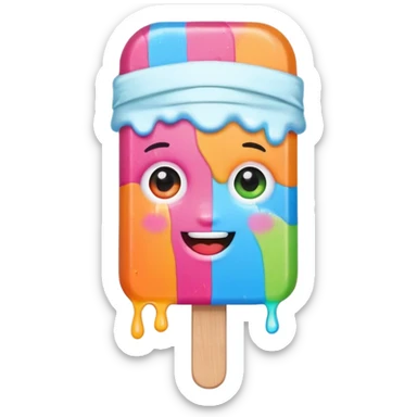 popsicle with eyes and headband sticker
