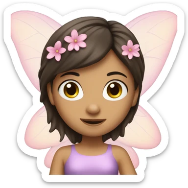 Brunette fairy atractive  sticker