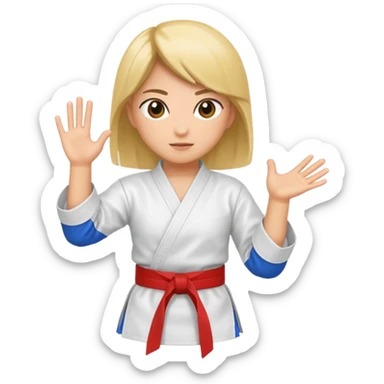 Karate girl sticker