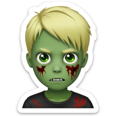 boy-zombie-with-blonde-emo-hair-and-green-skin sticker