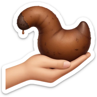hand holding poo emoji sticker