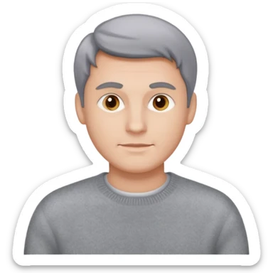 cashmere sweater grey men sticker