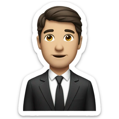 Lawyer man brunette sticker