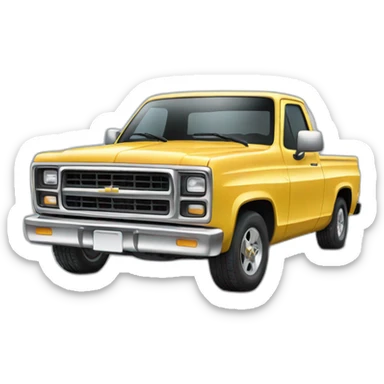 Two pickup trucks one cylinder block sticker