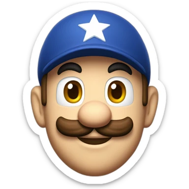 Super Mario avec une casquette des yankee sticker