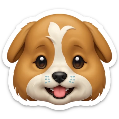 Dog crying laughing  sticker