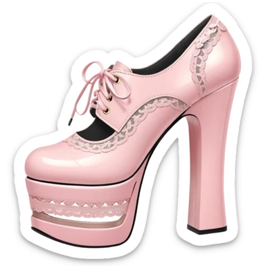 pastel pink Lolita shoes sticker
