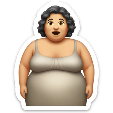 Fat lady sticker
