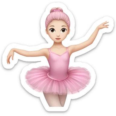 Ballet dancer, pink clothes sticker