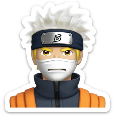 Naruto qui embrasse san goku sticker