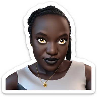 dark beauty with striking eyes sticker