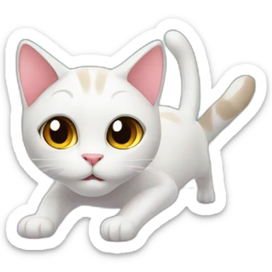 the cat on the mat does exercises sticker