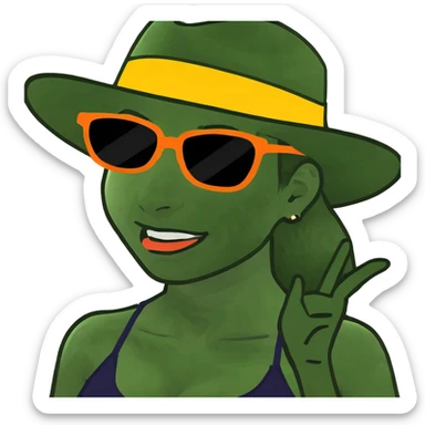 Créame un emoji de una mujer haciendo caras  sticker