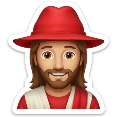 Jesus in a maga hat sticker