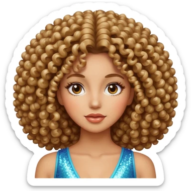 Woman with big hair and sparkles  sticker