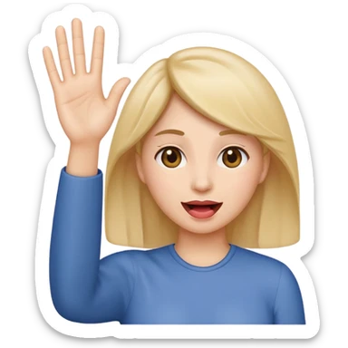 Make a emoji using the women emoji with a motion of her hand in front of her face kind of making a swimming awya motion w her hands and her Tounge sticking  sticker