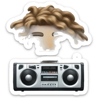 Lloyd dabbler holding a boombox sticker