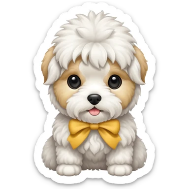 white maltipoo sticker