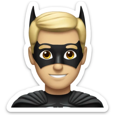 Batman in all black costume sticker