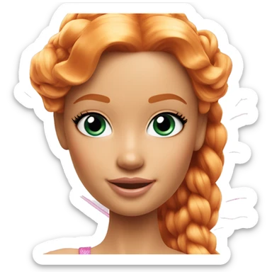 Attractive Barbie ginger fairy sticker
