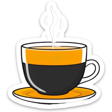 A cup of tea sticker