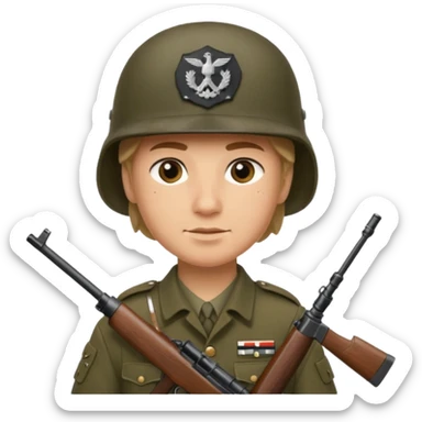 wwII german soldier sticker