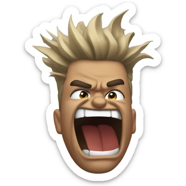 Head banging from frustration sticker