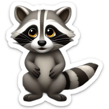 A raccoon in Istanbul sticker