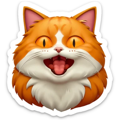 cat yawning sticker