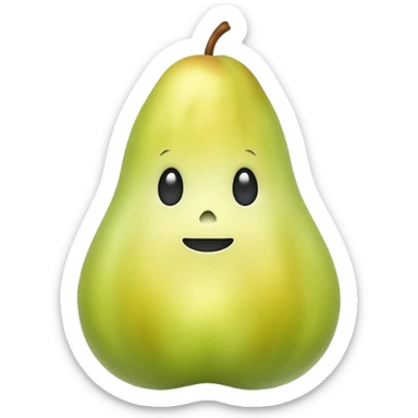 A pear ghost  sticker