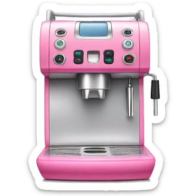 Pink coffee machine  sticker