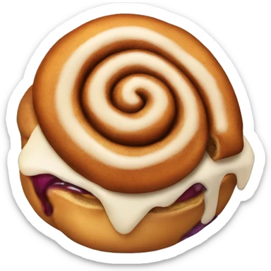 Cinnamon bun with plum  sticker