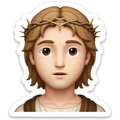 face of young christ sticker