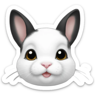 black and white mini netherland dwarf sticker