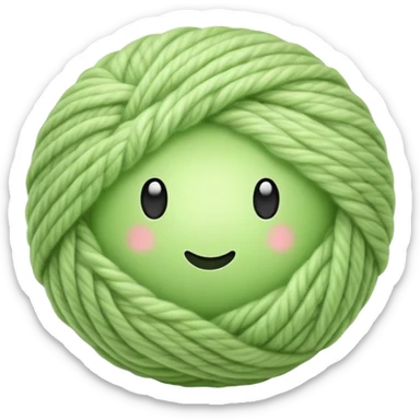 Light green ball of whool  sticker