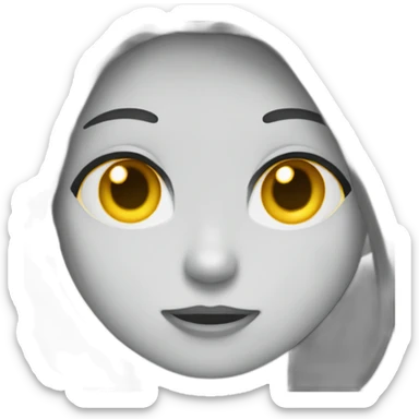 Chat gris maigre sticker