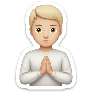 stand and wait with folded hands sticker