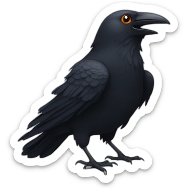 crow with heat sticker