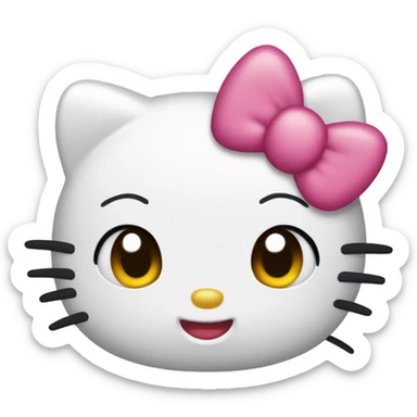hello kitty blushing sticker