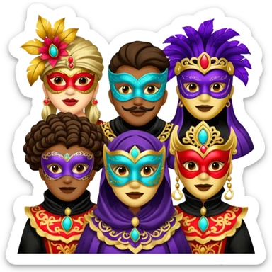 Masquerade Characters sticker