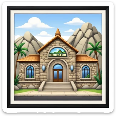 Dinosaur Museum Building sticker