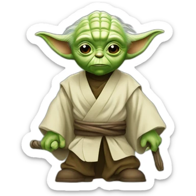 Yoda, Luke skywalker sticker