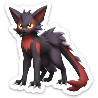 Noivern-Litten-Torracat-Zoroark-Zorua full body sticker